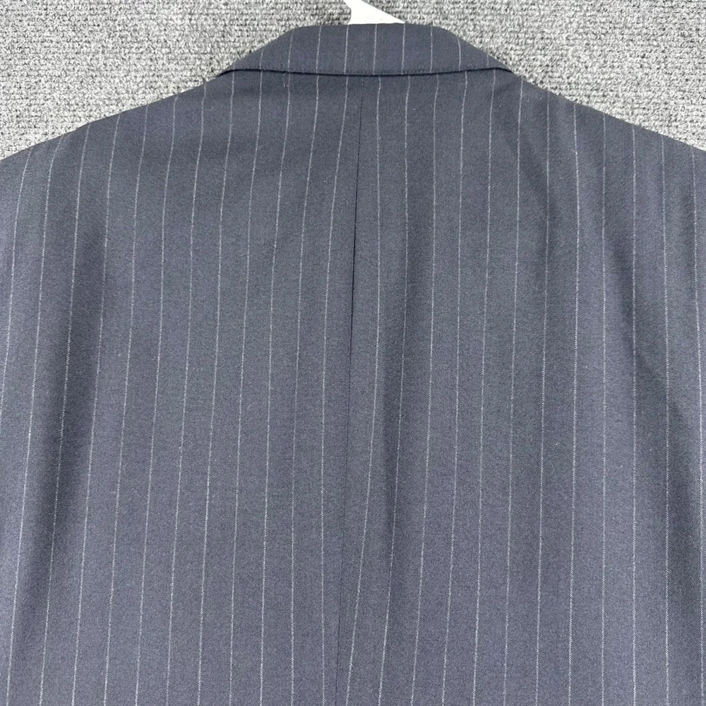 Brooks Brothers Blazer Mens 44R 44 Regular Navy‎ Blue Pinstripe Wool Brooksease